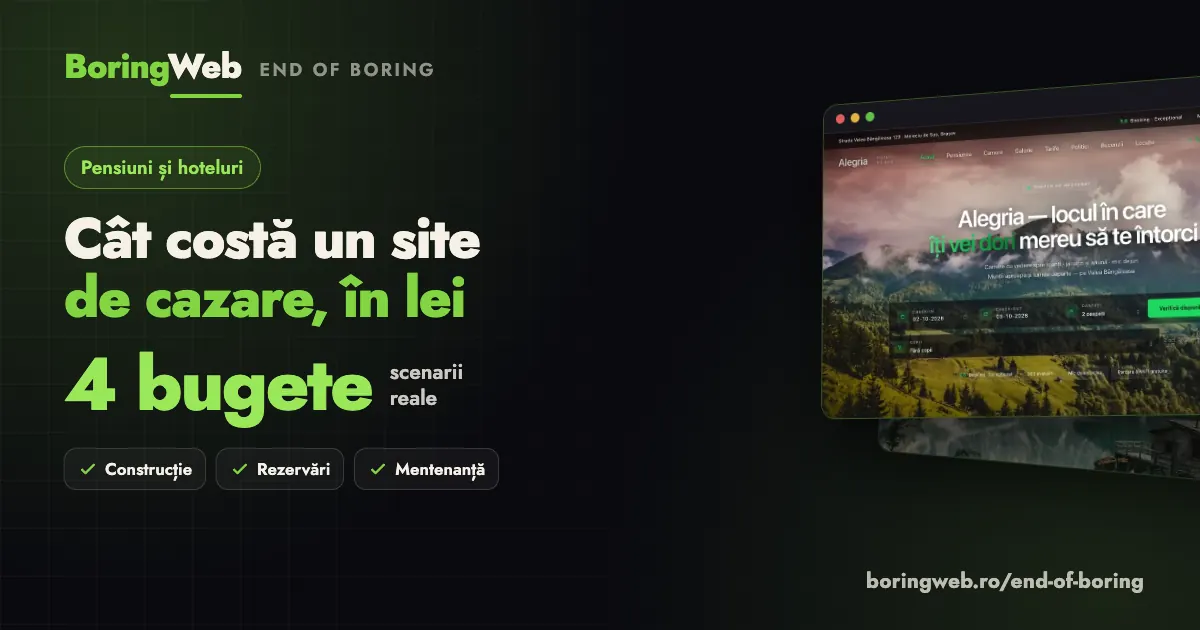 Cât costă un site de cazare: 4 scenarii de buget