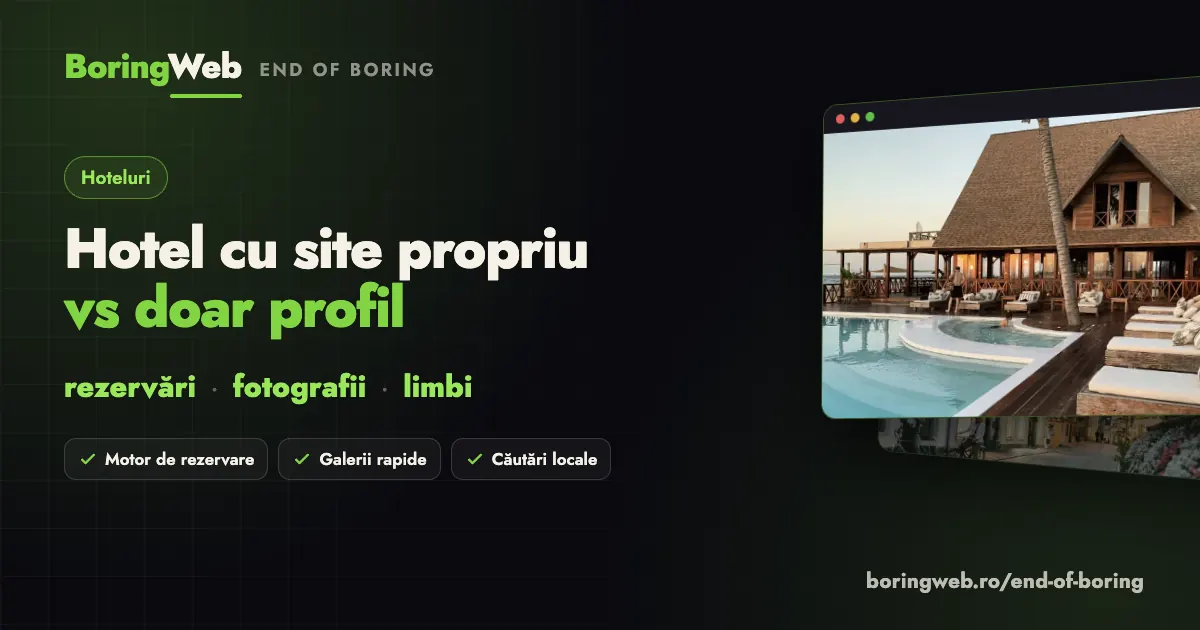 Hotel cu site propriu vs doar profil pe platforme