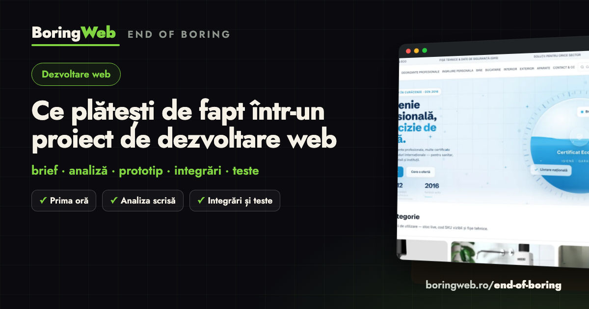 Ce plătești de fapt într-un proiect de dezvoltare web
