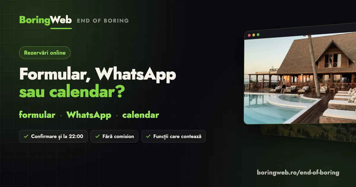 Formular, WhatsApp sau calendar: ce aleg pensiunile mici