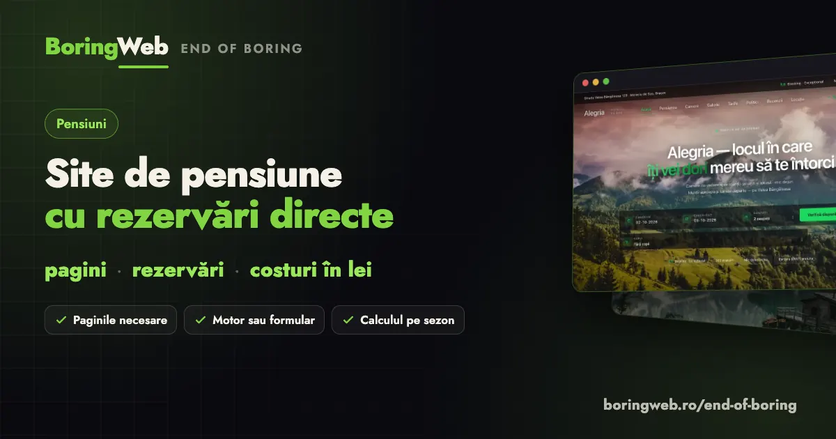 Ce site îi trebuie unei pensiuni ca turiștii să rezerve direct