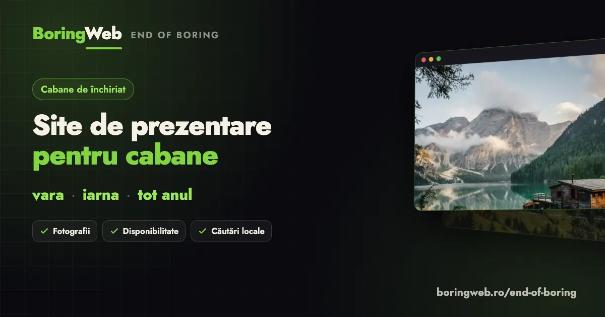 Cabana este plină vara și goală în noiembrie. Ce poate face site-ul ei